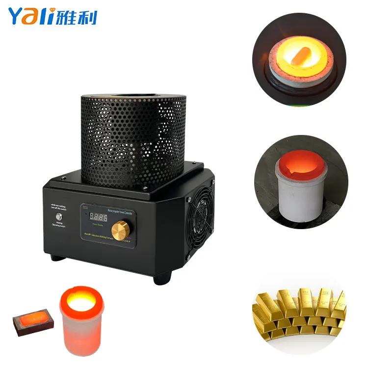 Mini Gold Melting Machine Smelting Induction Furnace Portable Smelter for Gold Silver Copper Steel Jewelry Oven