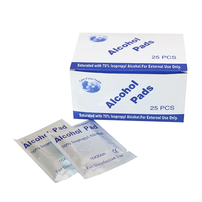 Hot selling good price alcohol pads white oem alcohol pad in store freely samples provides
