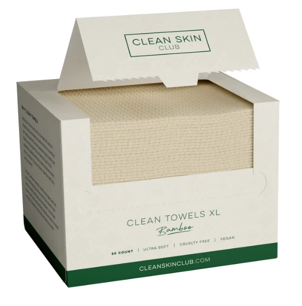 Bamboo Disposable Face Towel Biodegradable Large Dry Face Tissue  50 Count/1 Box Extra Thick Soft Clean Facial Towels