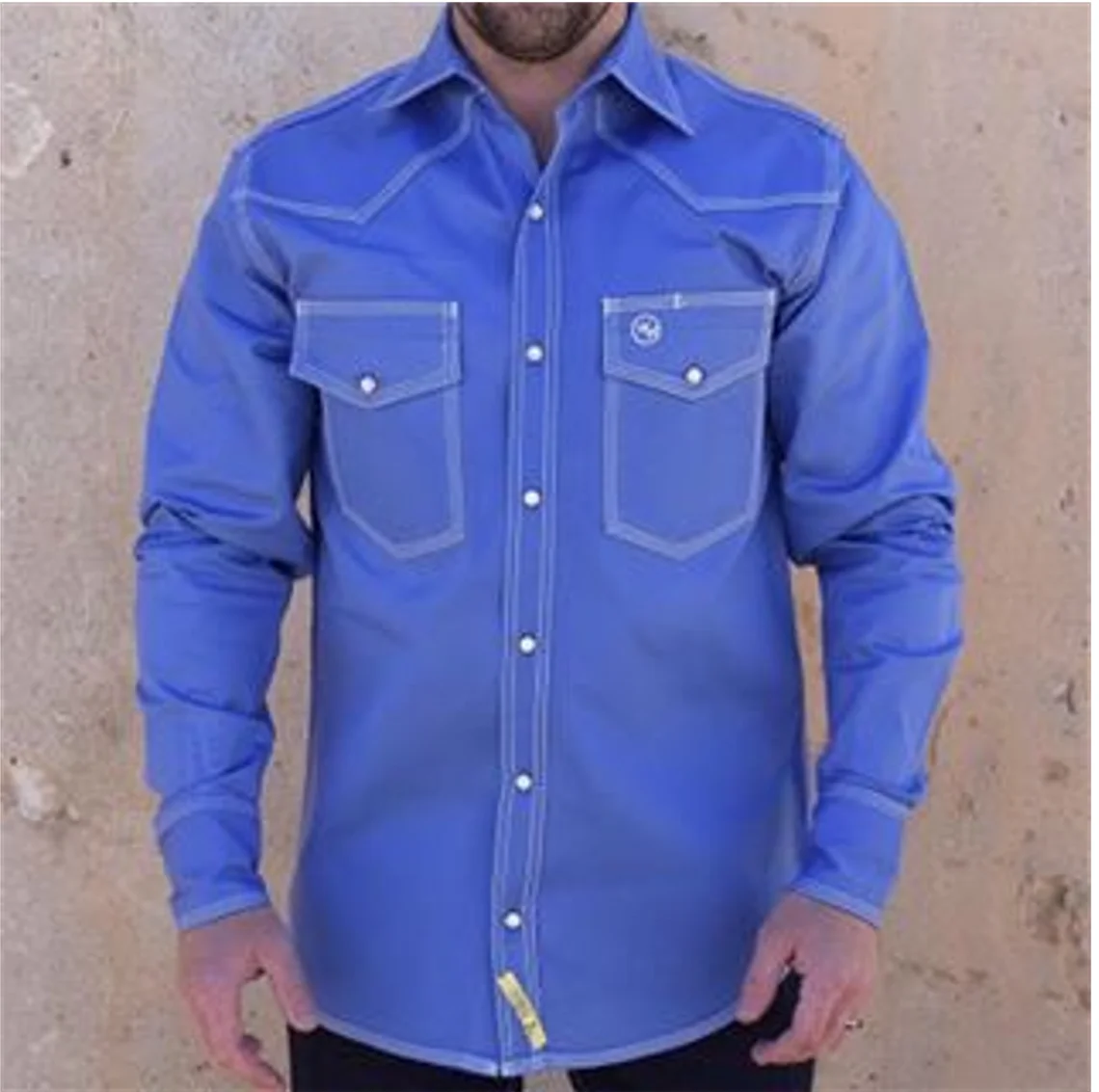 Огнестойкая джинсовая рубашка из 100% хлопка