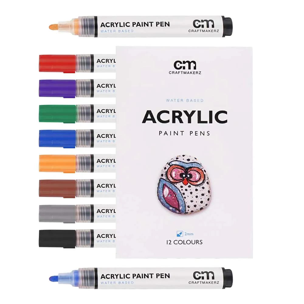 Promotional Permanent Colored Marker Set Acrylic Paint Plastic Board Paint Acrylic Art  Marker for Coloring