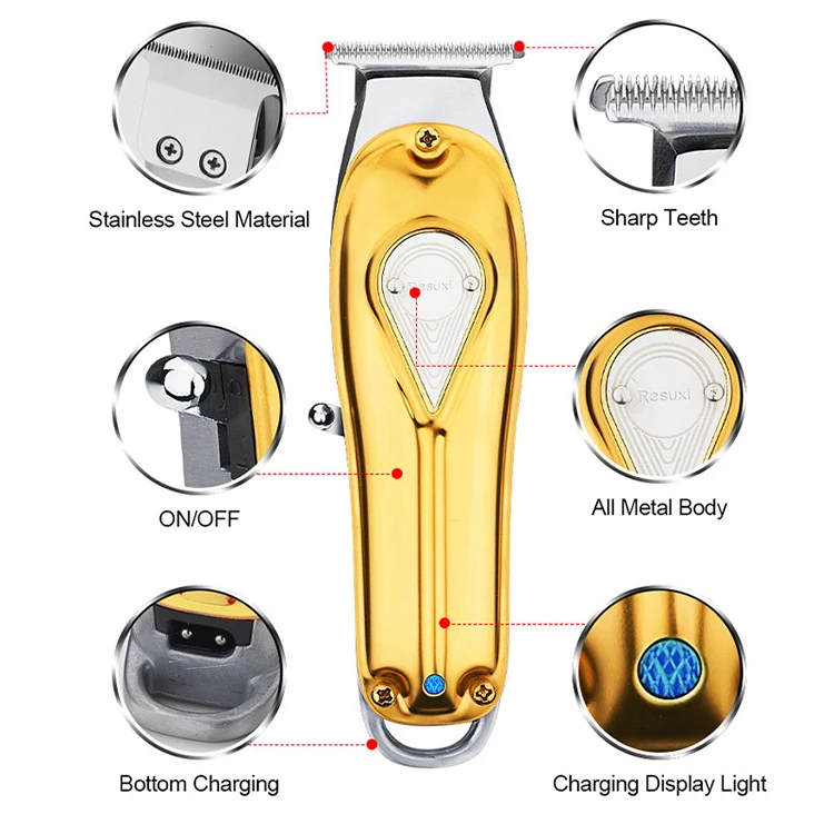 As Seen on Tv Professional 100-220V Modeling Tool Metal Body LCD Display Barber Hair Clipper Electric Stainless Steel 2-3 Hours