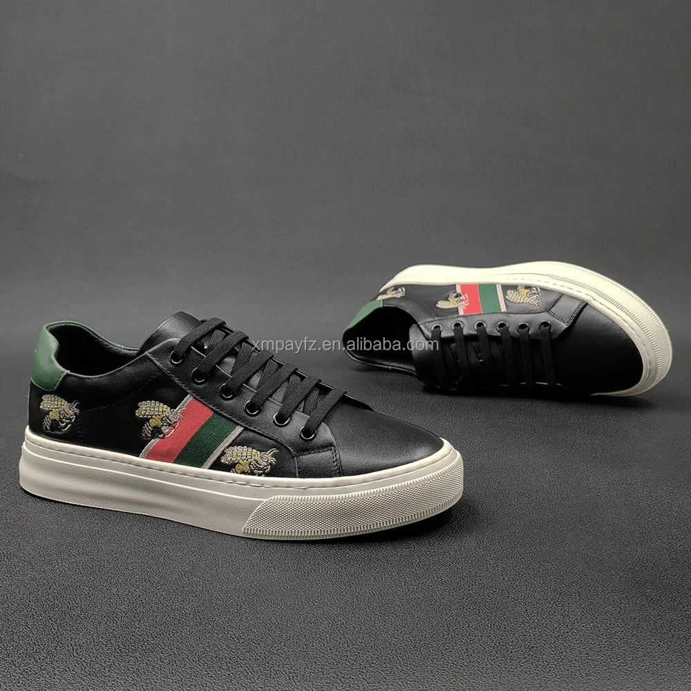 Dropshipping GG Bees design brand sneakers for men gu cci cowhide custom logo new style luxury casual shoes