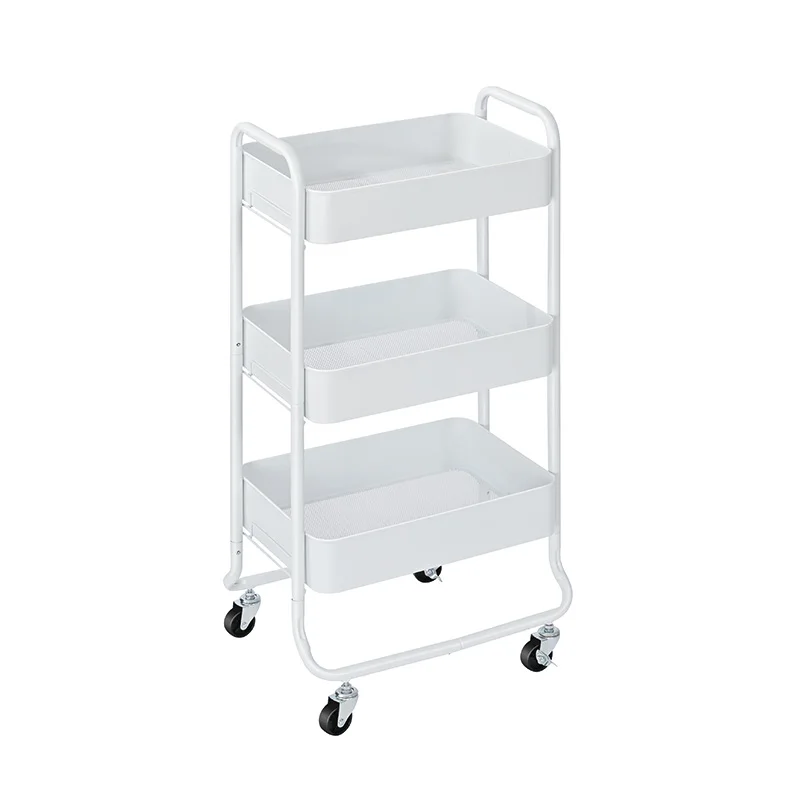 New Design Professional 3 Tier Utility Organizer Rack No Screw Storage Cart Storage Rack For Bedroom Kitchen Living room