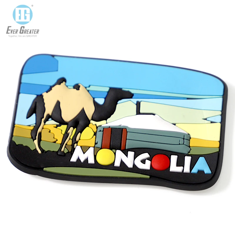Customized Logo Promotional Tourist Souvenir 3D Soft Rubber PVC Fridge Magnet
