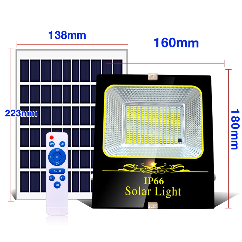 Ip65 Floodlight Industrial Waterproof Outdoor Solar Energy Lamp Reflector Led Garden Solar Flood Light