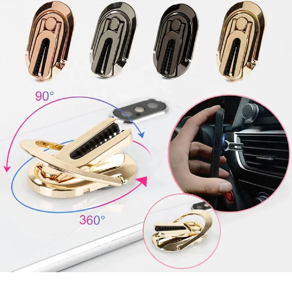 Factory Price 2021 phone accessories universal 2 In 1 360 Degree Rotation Car Air Vent Mount Mobile Phone Finger Ring Holder