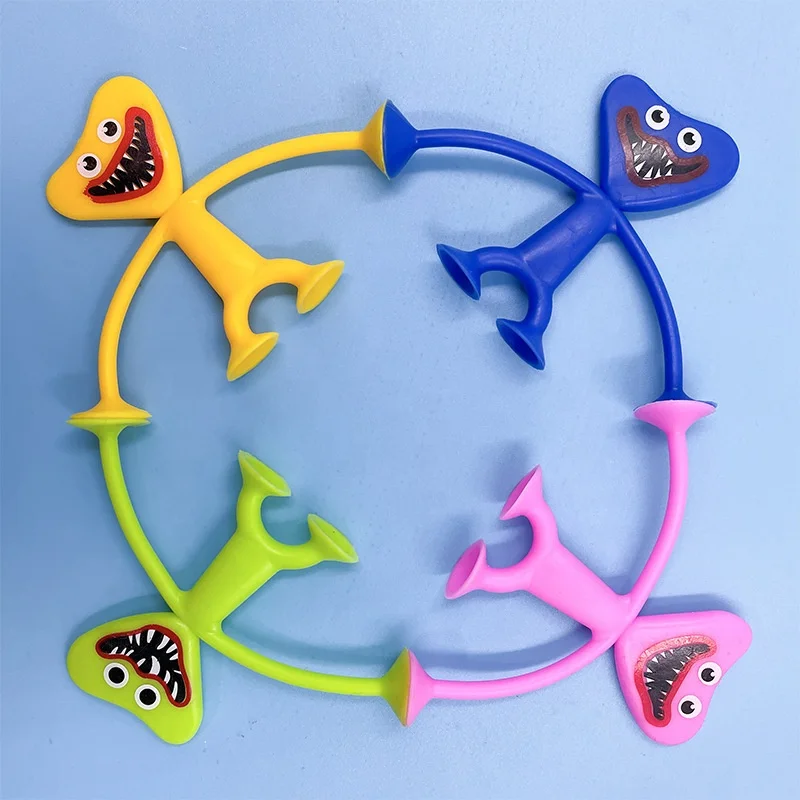 2023 New Silicone  Sucker Toy Doll Cartoon Big Mouth Toy Phone Holder Puzzle Game Figure Doll
