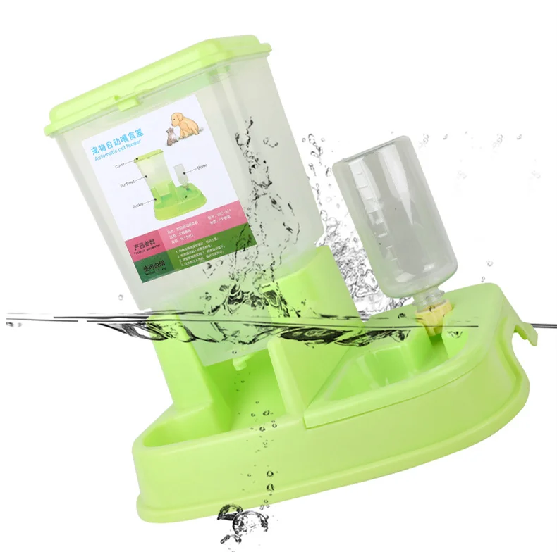 Hot Sale Pet Automatic Feeder Cat Dog Bowl Double Bowl Automatic Water Pet Automatic Feeder Dog Bowl Dog Supplies
