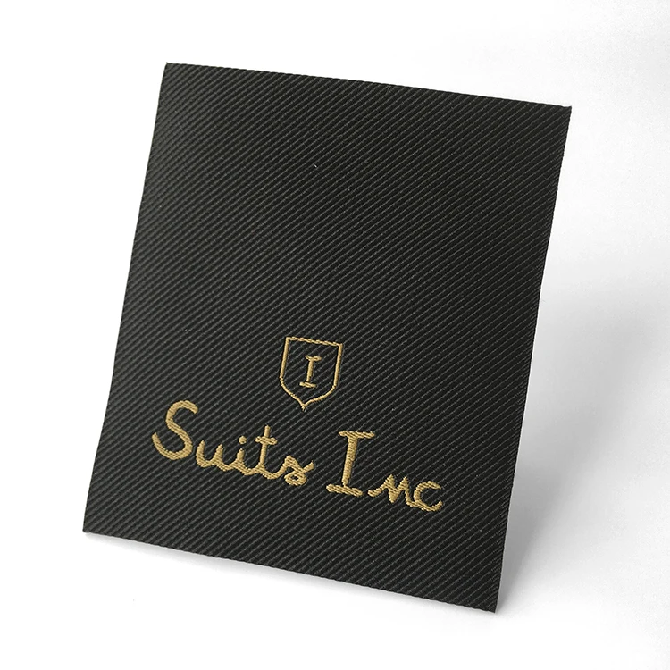 Custom Logo 100% Polyester Premium Yarn Art Design Sawing Fabric Woven Main Neck Label