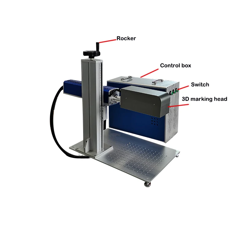 Factory Portable 3D Fiber Laser Marking Machine Deep Engraving Machine For Metal
