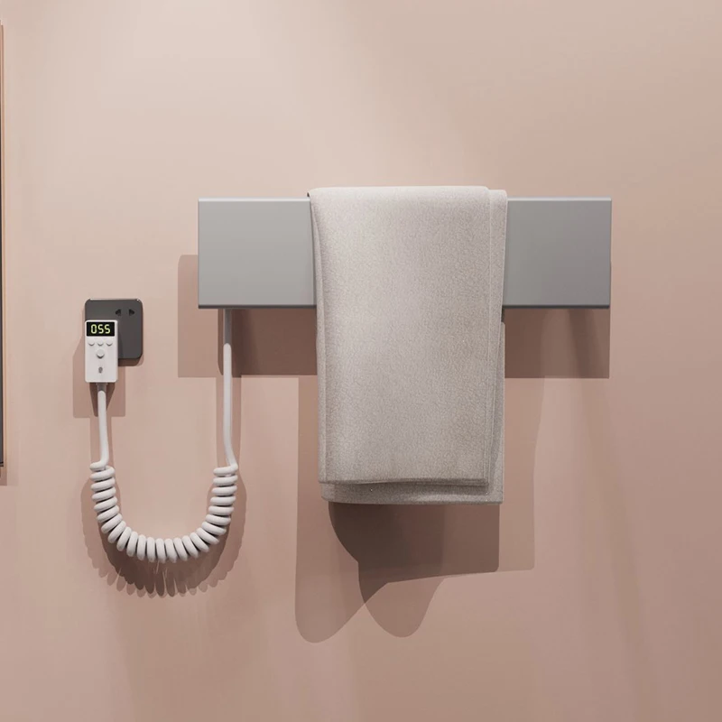 Designer anthracite heated towel rails hot water radiator heater for room using