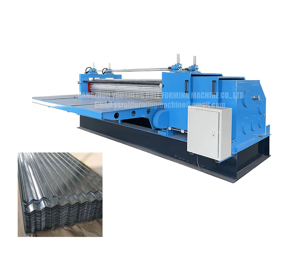 Corrugated metal tile roll forming machine waves profile roof sheet machine high speed roofing making machine