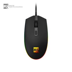 Wholesale New in 4D Wired Ergonomic Optical Mouse with Rainbow led with breath