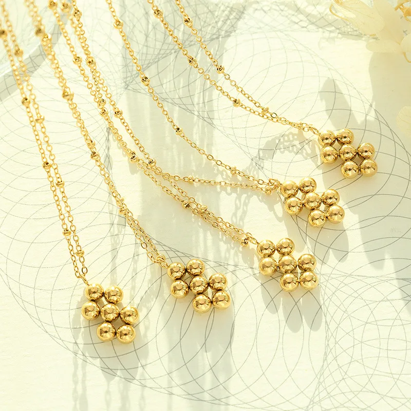 Модное ювелирное изделие, титановая сталь, 18k золото серьги из жемчуга ожерелье серьги Ювелирные наборы