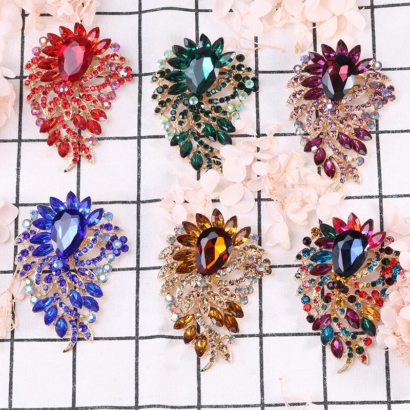 DAIHE 2024 New Arrival High Quality Wedding Bridal Brooch Pin Crystal Rhinestone Brooch