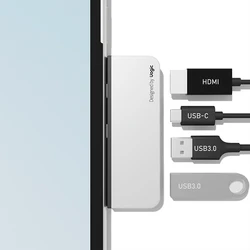 New Arrive 4 in 2 USB-C Hub with 4K HD-MI-Compatible 2 Ports USB 3.0 Type C Docking Station for Surface Pro 8