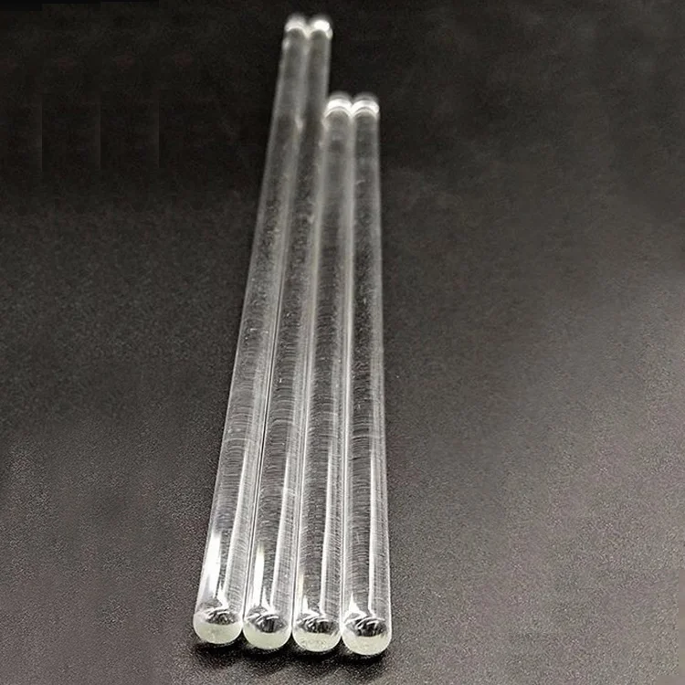 Подгонянный высокочистый прозрачный термостойкий хороший светопроницаемый стержень из кварцевого стекла
