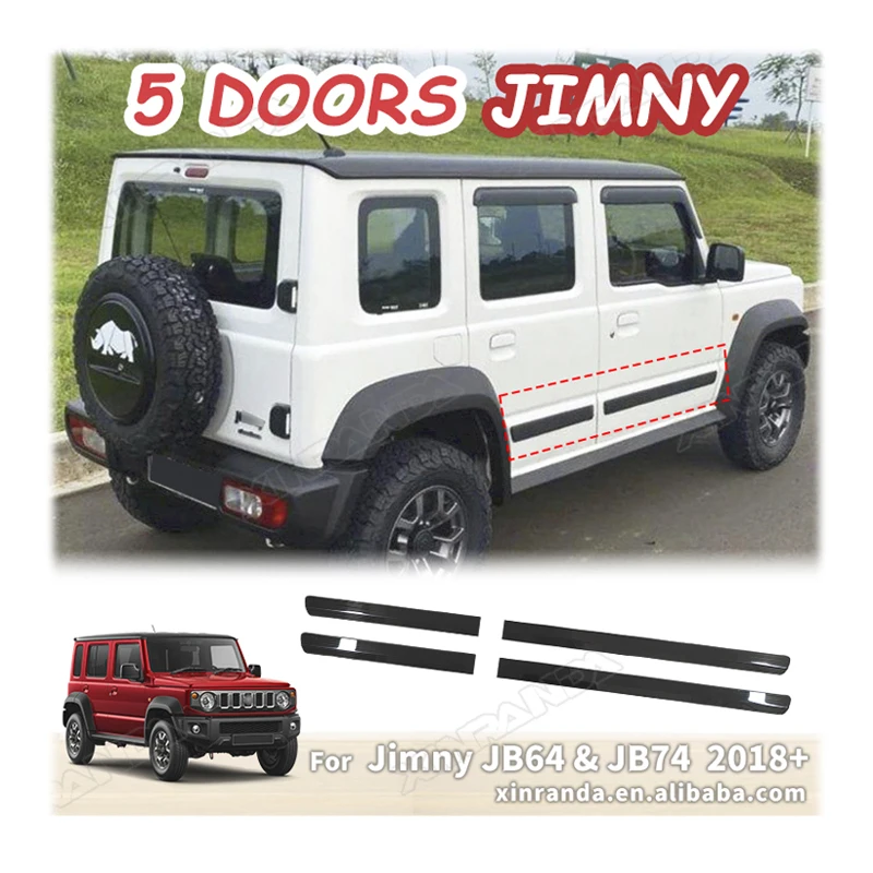 Для Suzuki Jimny боковые молдинги для XL JIMNY 5 Door JC74 2023 2024 двери 4 шт. комплект литьевая отделка защитные полосы