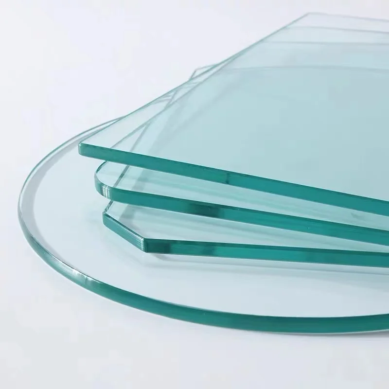 5mm-12mm colored float smoke black ash tempered glass size custom desktop glass