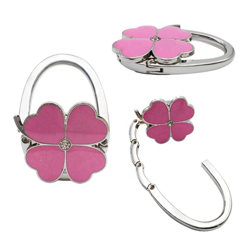 Best Selling Clover Bag Hanger Hook Colorful Factory New Model Clover Bag Hanger Buckle For Promotional Gift