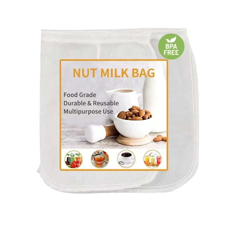 Органический нейлон, 200 микрон, пакет для молока с орехом для фильтра