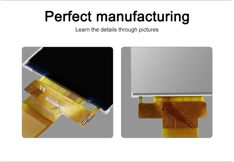 Polcd 3.5 Inch TFT LCM Small Size 350cd/m2 Luminance Portable Touch Screen Lcd Modules