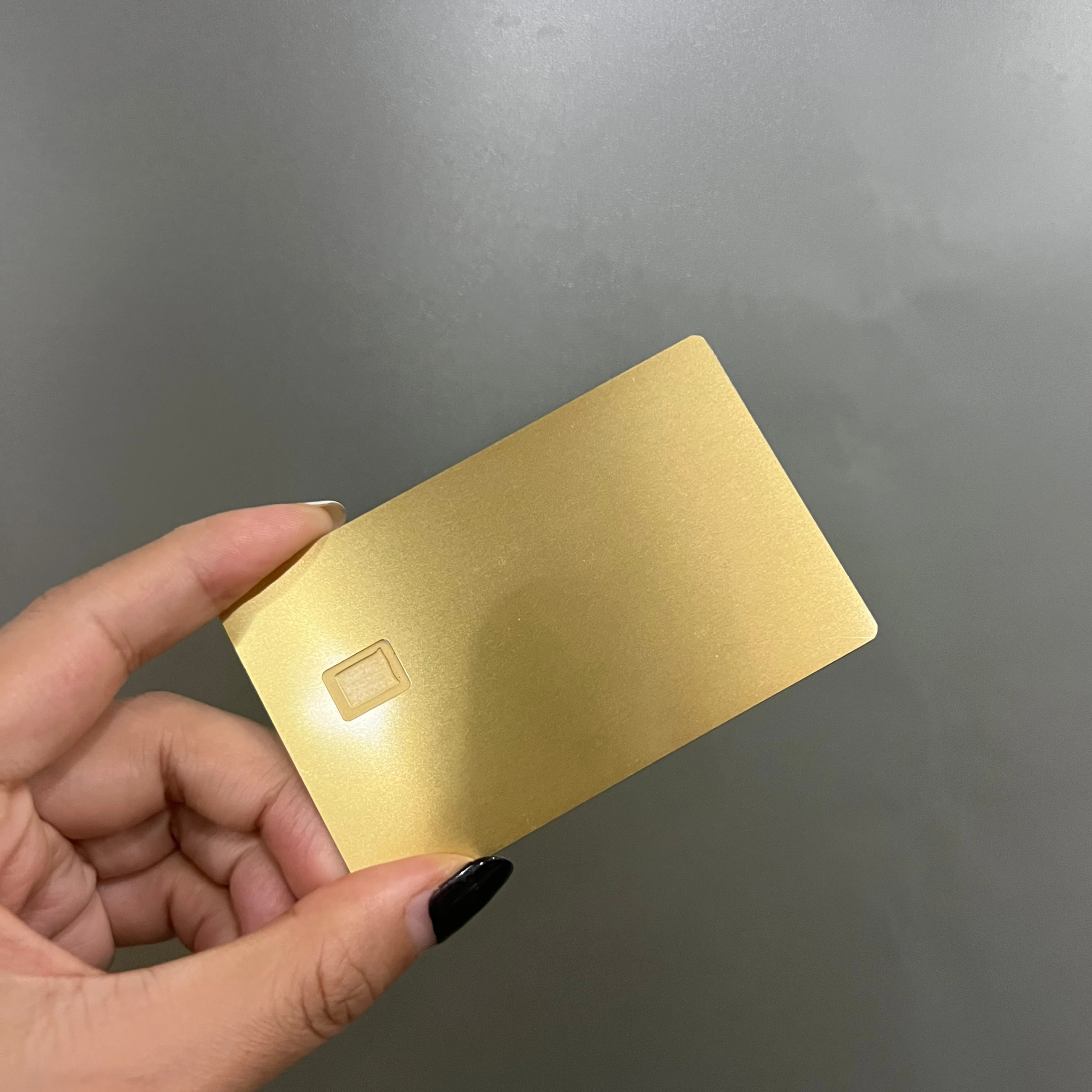 0.8mm Plain Blank Stainless Steel Contact IC Card Metal Credit Card With Chip Clot For Further Customization