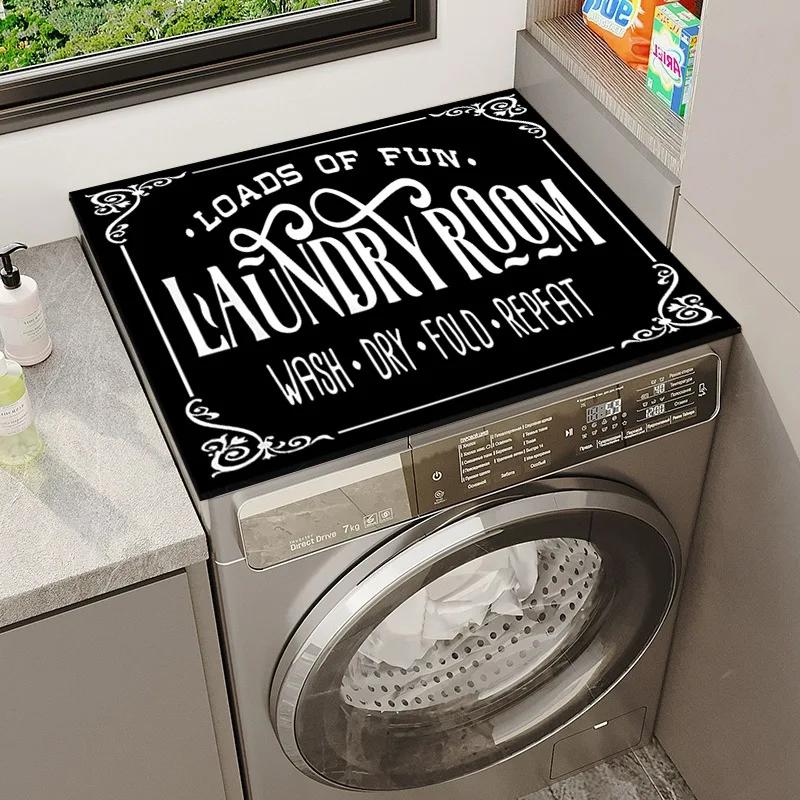 Sign diatom mud drum washing machine sunblock modern simple absorbent quick drying mat refrigerator dust cover