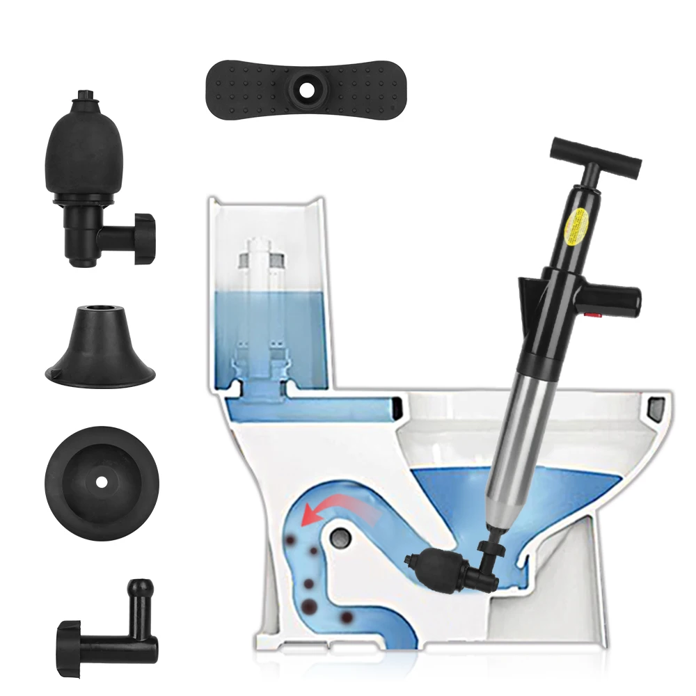 Powerful Pipe Plunger Electric High-pressure Air Gun Toilet Plunger Bathroom Sink Shower Kitchen Clogged Pipe Drain dredge