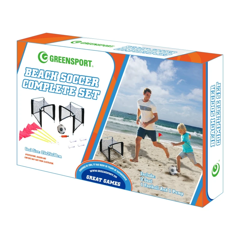 25x25x38cm multiplayer football game for kids with two plug-in goals and field accessories metal mini portable soccer goal set