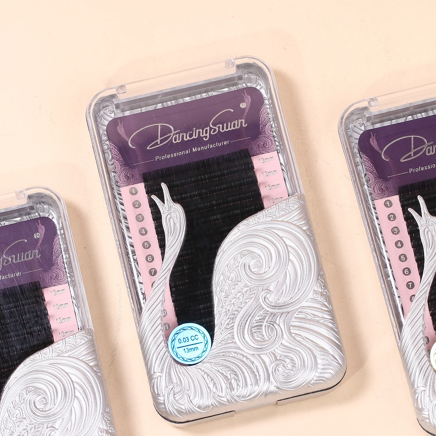 Hot Selling Custom Logo Korean PBT 0.05 0.07cc Lashes Silk Mink Volume Eye Lash Extension Trays