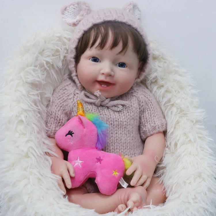 18 дюймов ручной работы bebe сплошные силиконовые куклы реборн милые для