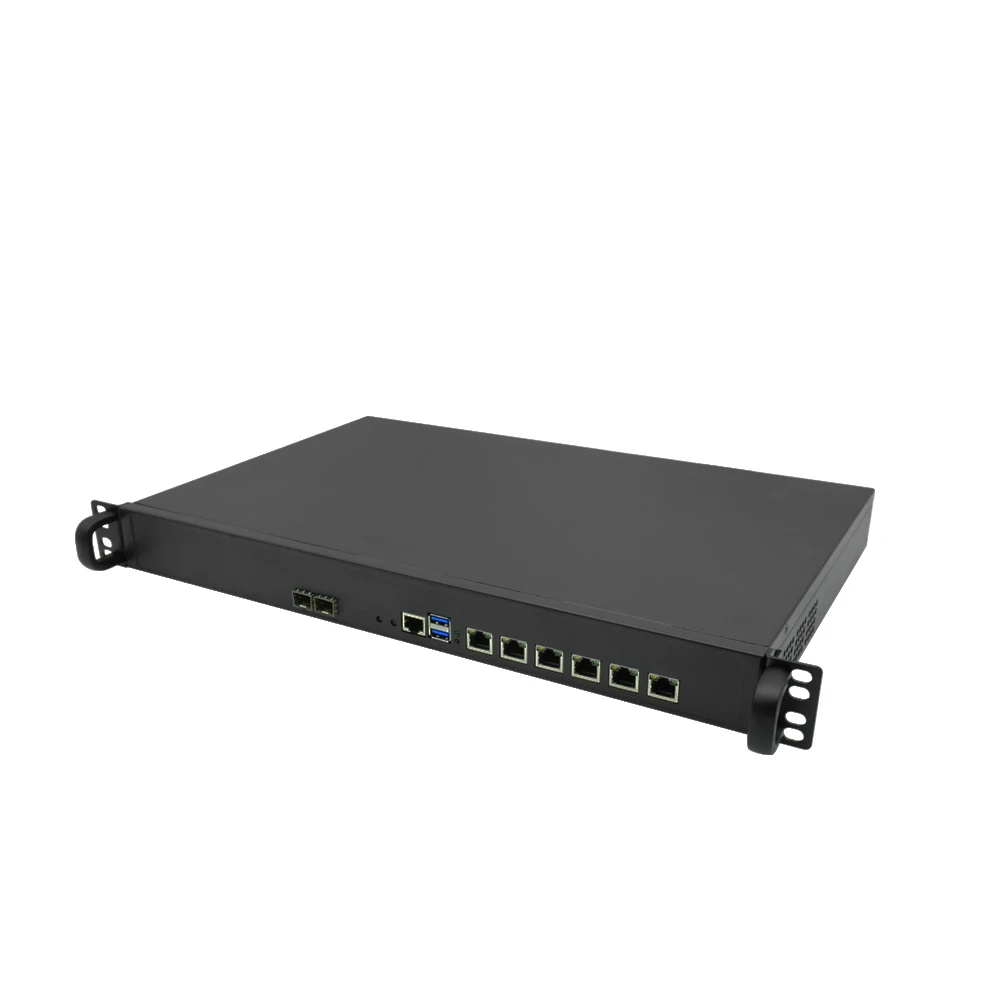 2024 1U Rack mount server 6lan 6X i225V i5 11th gen firewall pc support linux mikrotik pfsense opnsense I225