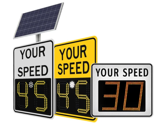 Customized Digital Road Warning Led Solar Radar Speed Limit Sign High Quality Led Display Screen Radar Warning Sign