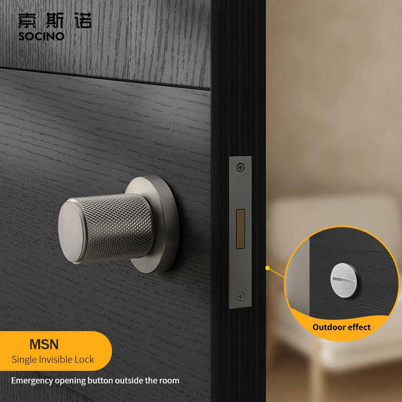 High Quality Simple Round Invisible Door Handle Single-Side Hidden Lock for Background Wall Sleek and Unobtrusive