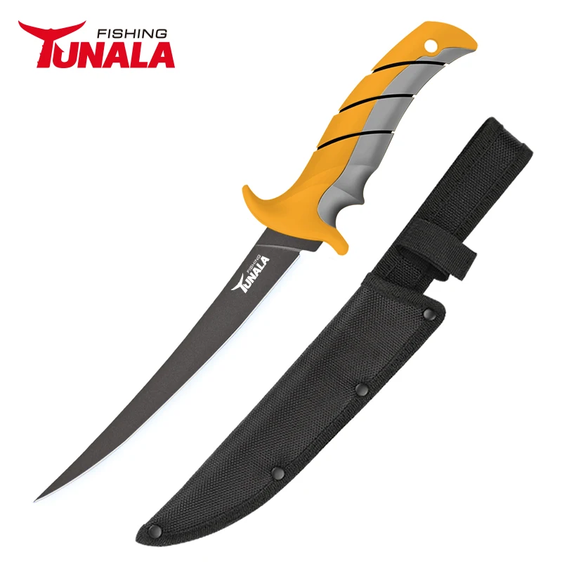 Customized OEM/ODM high quality fishing fillet knife with PP+TPR  handle fishing knife fish fillet knife for fishing