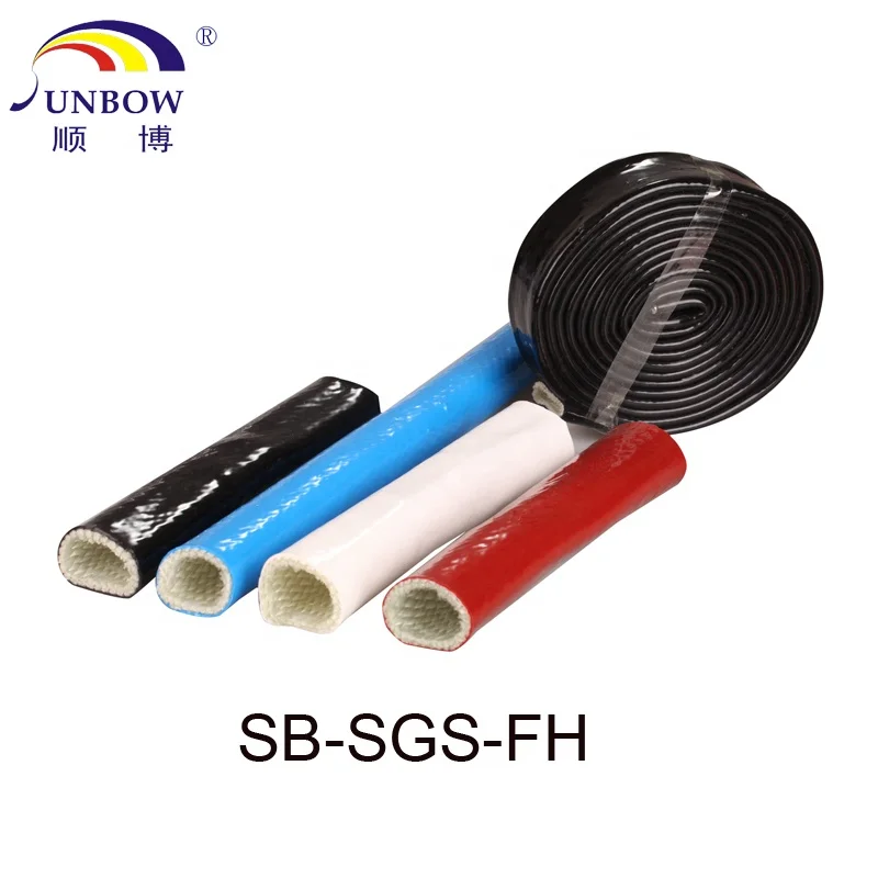 10mm Fire Resistant and Heat Resistant Silicone Rubber Insulation Fiberglass Sleeving
