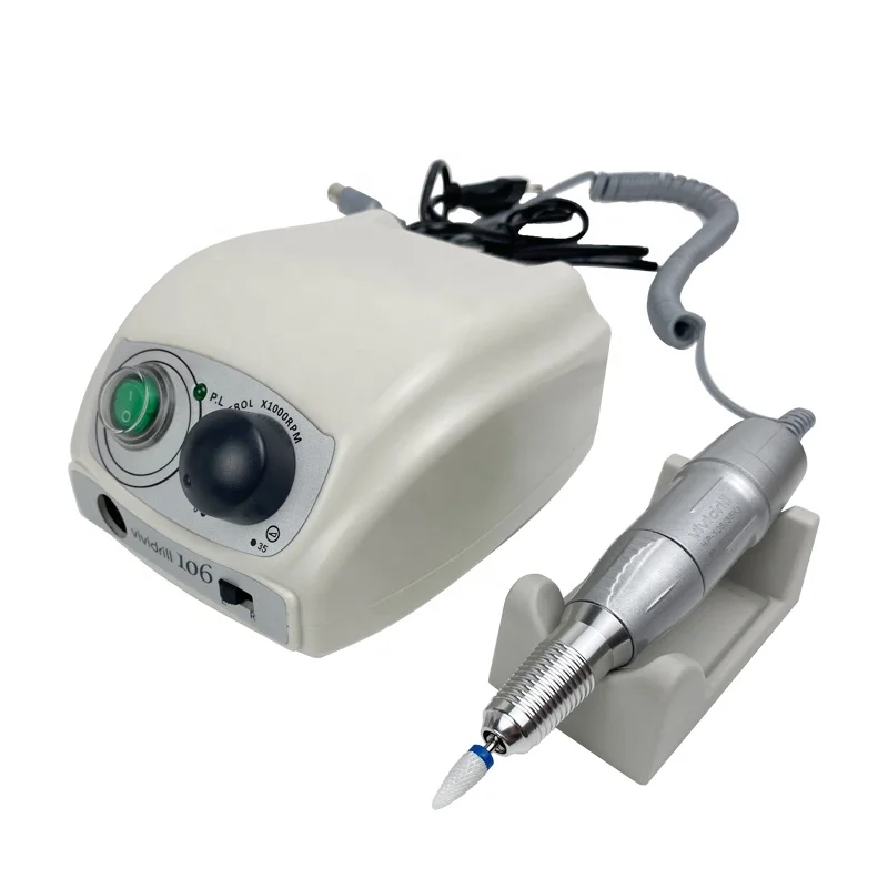 2024 Classic Vividrill CLA-106 Manicure E-file Equipment 65W High Speed 35000RPM Micromotor Handpiece Strong Nail Drill Machine