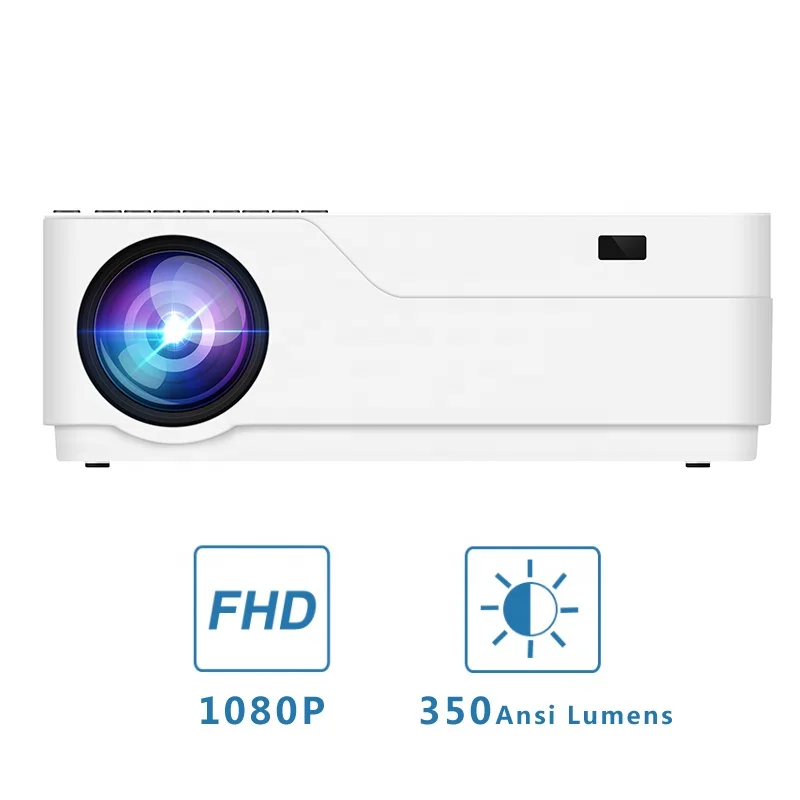 350 Ansi Lumens 1080P Digital LCD Short Throw Projector 4k USB Video Micro HD Led Home Theater Android Pocket Beamer
