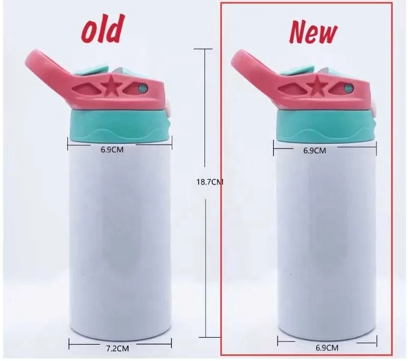 Factory Wholesale 350ml 12oz Sublimation Blank Tumbler Cups for Kids with Straw