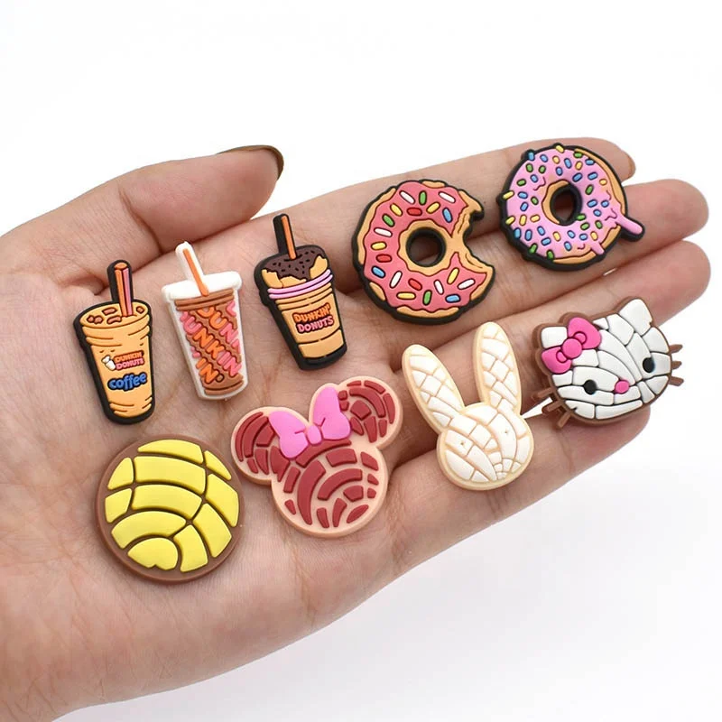 Popular Mexican Food Concha Croc Charms Concha Fashion Charms for Kids croc shoe charms mickey concha