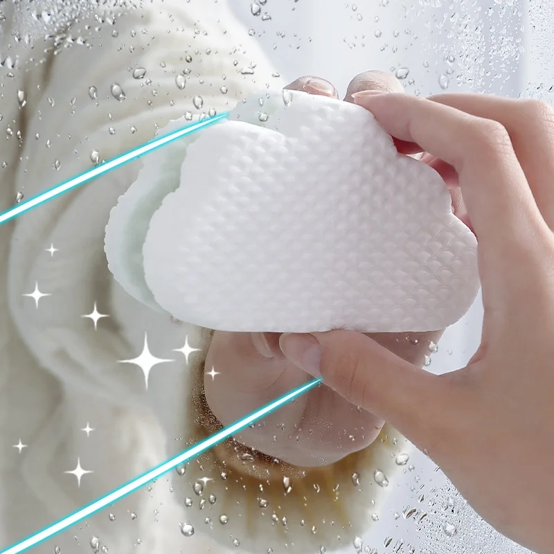 Multi-Functional Portable Cloud Shaped Scrub Sponge Custom Logo and Packing Kitchen Cleaning Accessories