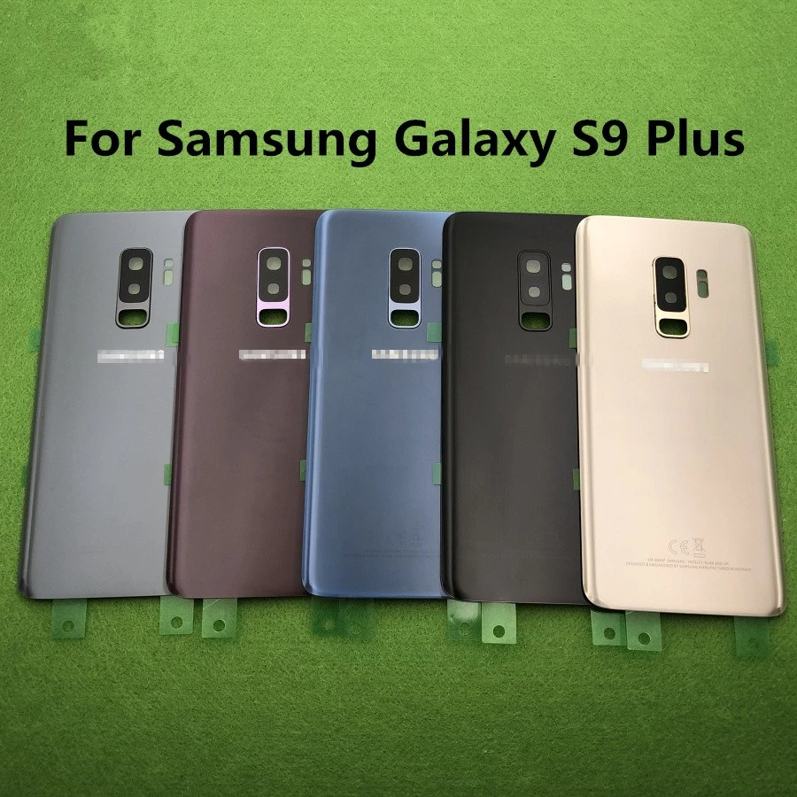  Для Samsung Galaxy S9 Plus G965 SM-G965F G965FD Задняя стеклянная крышка батарейного отсека + задняя
