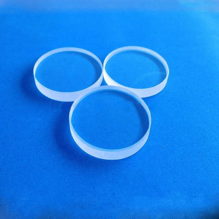 Manufacturer Heat Resistant clear fused sheet silica round wafer glass quartz plate