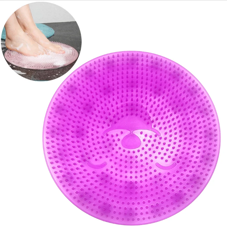 Для Прогулок щетка скруббер Нескользящие Коврики для ванной мыть подушка ванна для ног точечный очиститель коврик для ног сзади очиститель exfolia