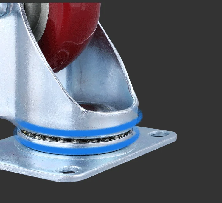 Sample free casters with lock without lock PVC Rubber furniture caster wheels furniture