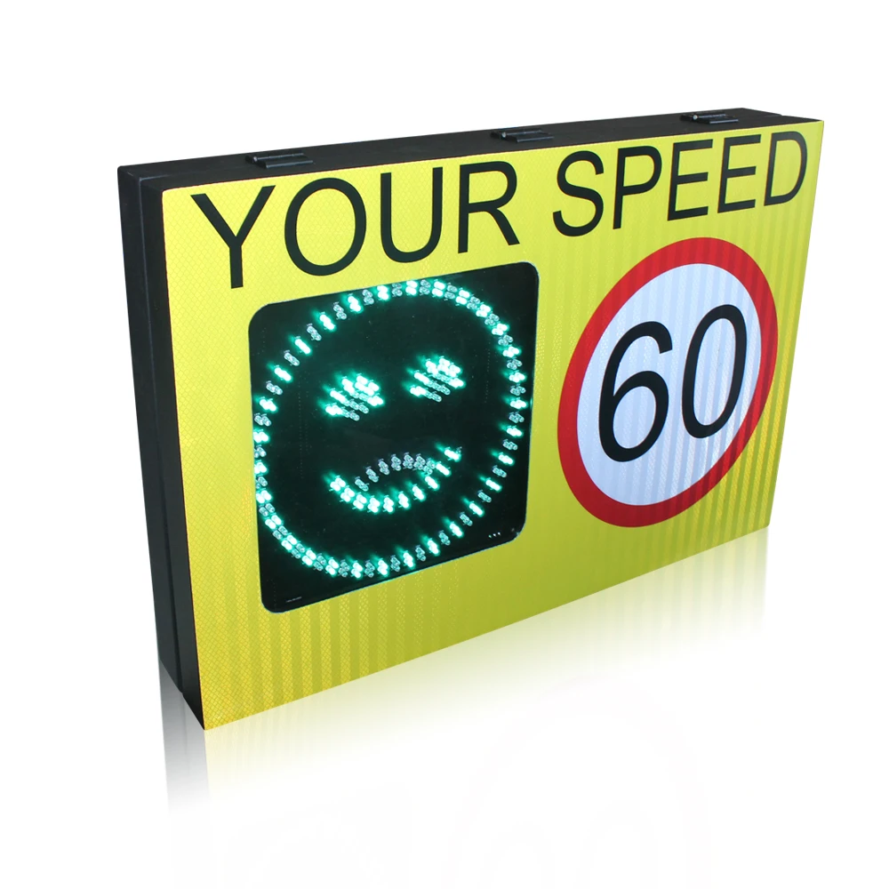 Smile Face Radar Speed Sign With Built-in Radar Speed Measurement Module On Sales