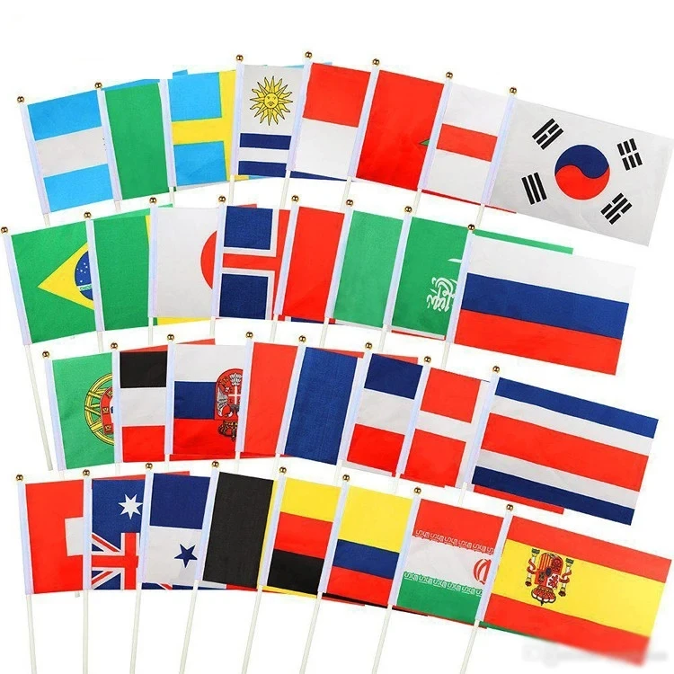 national flags customer size hand flags