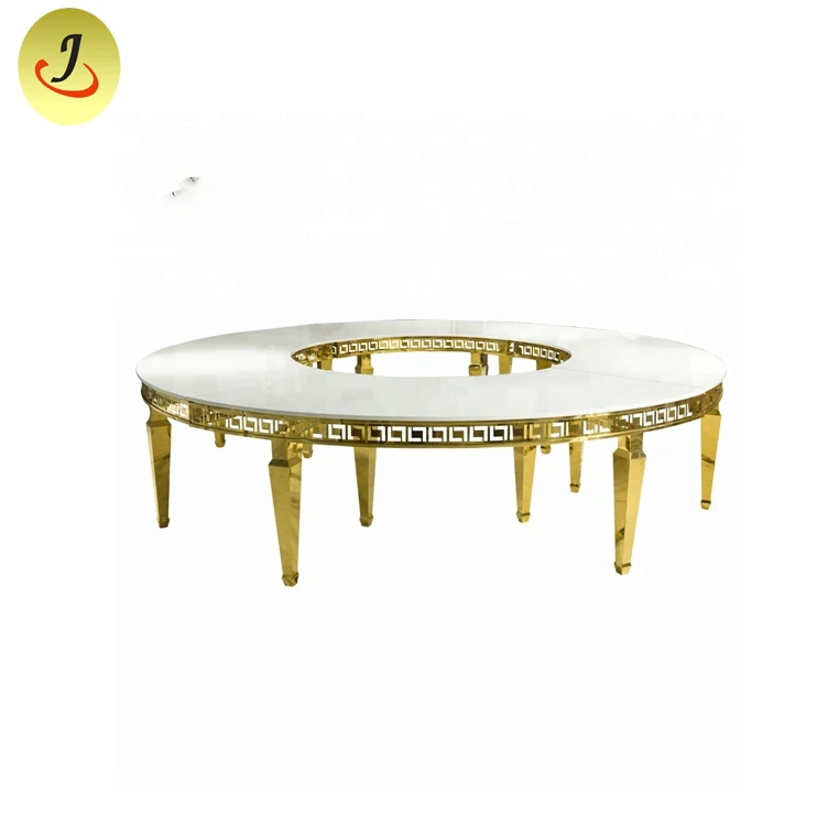 wholesale price modern stainless steel metal dining table